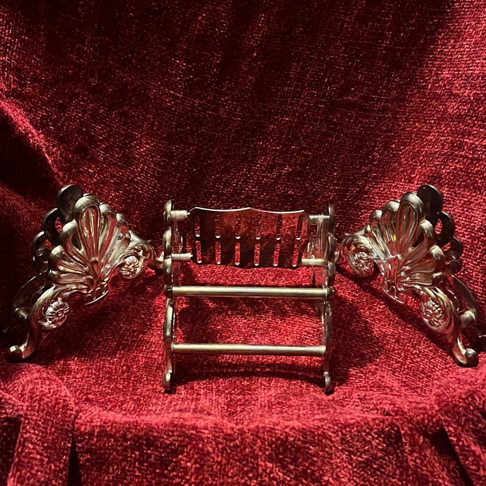 Vintage Silver Plated Napkin (2) and Knife Caddy’s (1)